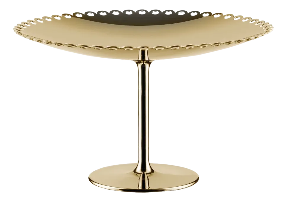Taartplateau Alessi Edges Brass 24 cm