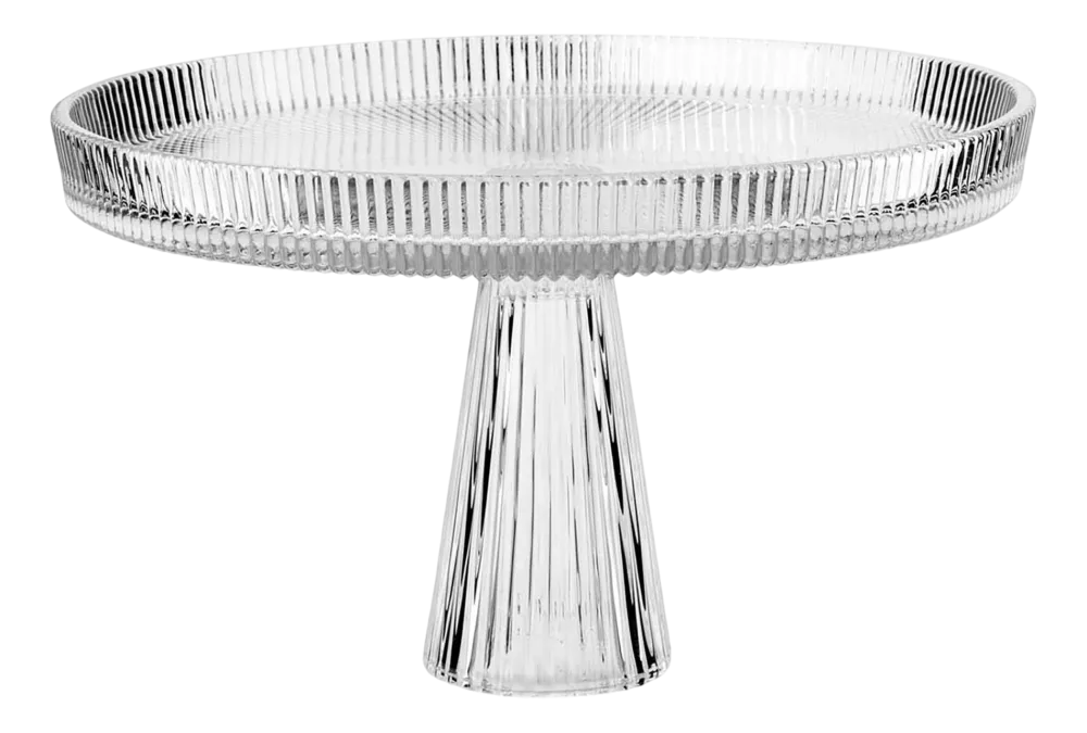 VT Wonen Taartplateau vtwonen Glass Clear Large 29,6 x 18 cm Online