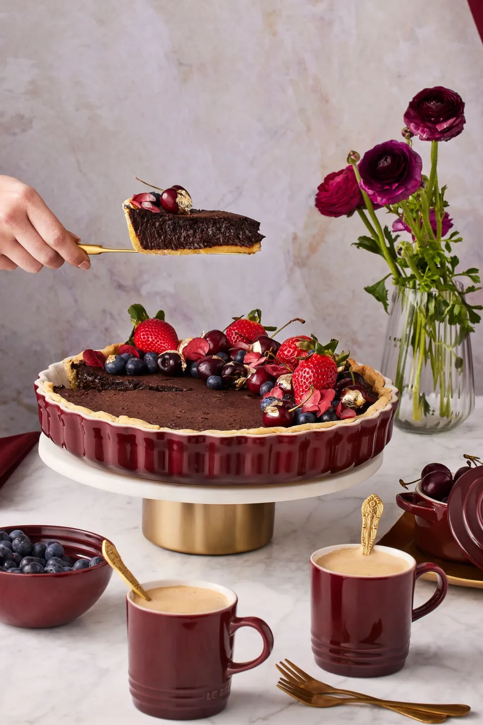 Taartvorm Le Creuset Garnet 28 cm