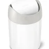 Tafelafvalemmer simplehuman Mini Can Wit 1,5L