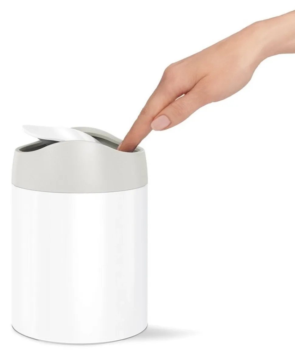 Tafelafvalemmer simplehuman Mini Can Wit 1,5L