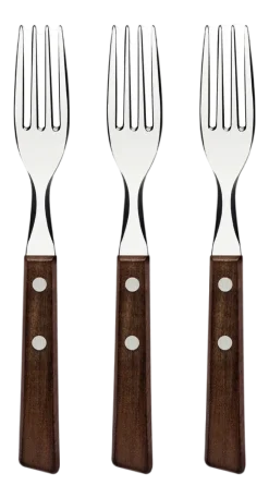 Tafelvork Tramontina Tradicional Bruin (Set van 3)