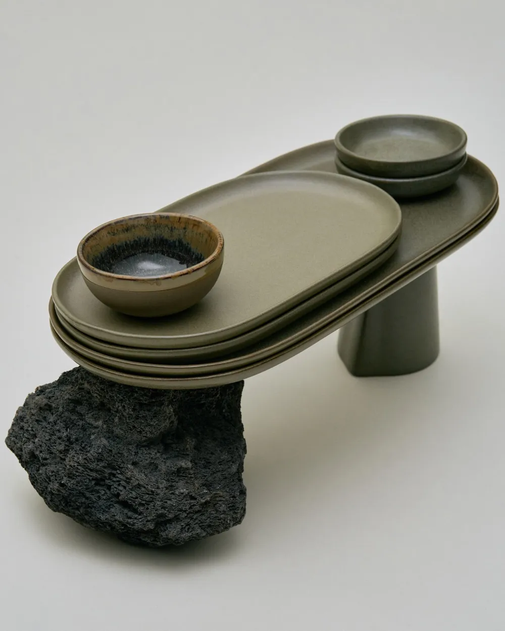 Serax Tapasbord Surface Tableware By Sergio Herman Camo Green S 25 x 15 cm
