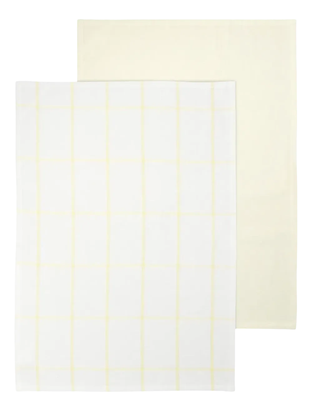 Blomus Theedoek Taulo Square White / Transparent Yellow 50 x 70 cm (Set van 2) Clearance