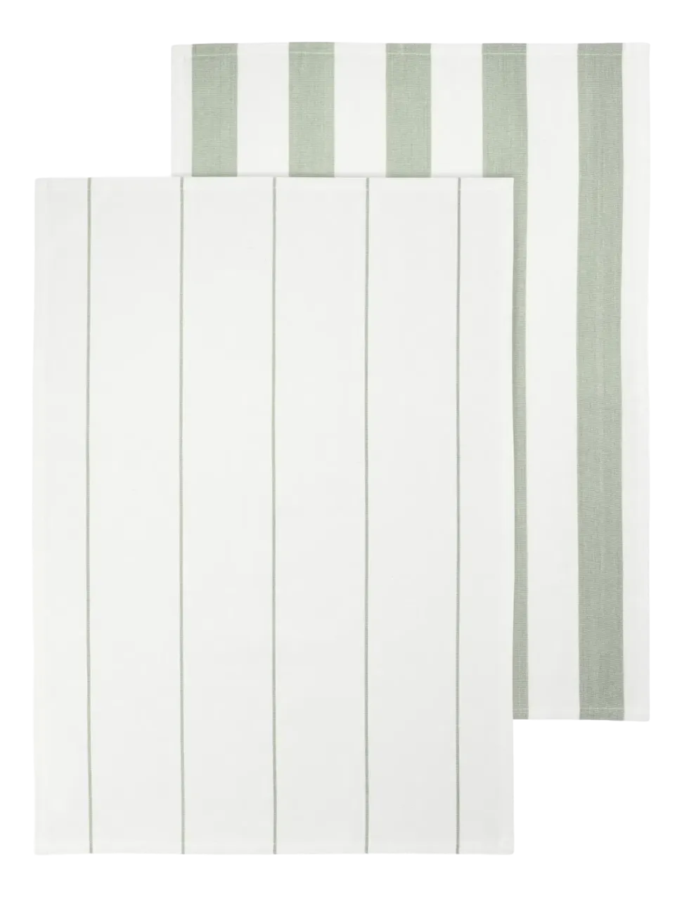 Theedoek Blomus Taulo Stripes White / Desert Sage 50 x 70 cm (Set van 2)