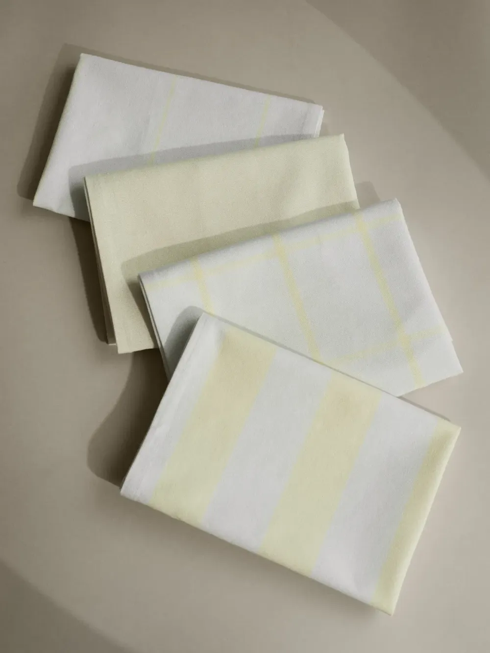 Blomus Theedoek Taulo Stripes White / Transparent Yellow 50 x 70 cm (Set van 2) Outlet