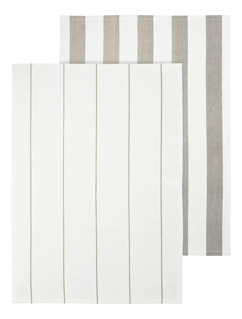 Blomus Theedoek Taulo Stripes White / Mourning Dove 50 x 70 cm (Set van 2)