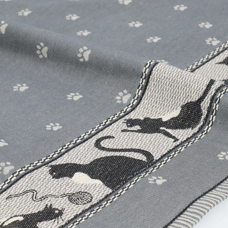 Theedoek Bunzlau Castle Cats Anthracite TeaTowelCatsAnthracite - 65 x 65 cm