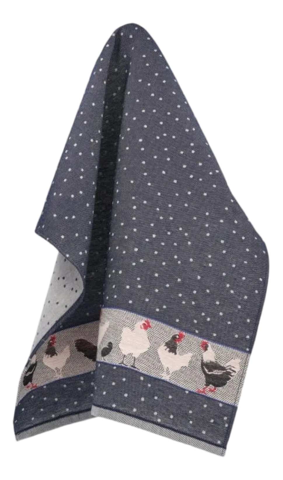 Theedoek Bunzlau Castle Chickens Donkerblauw
