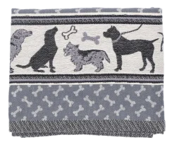 Bunzlau Castle Theedoek Dogs Anthracite TeaTowelDogsAnthracite - 65 x 65 cm