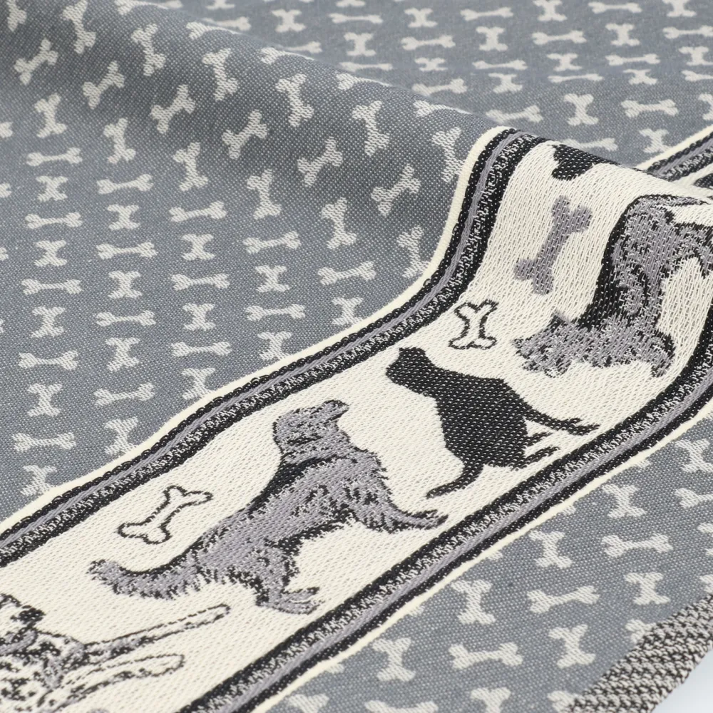 Bunzlau Castle Theedoek Dogs Anthracite TeaTowelDogsAnthracite - 65 x 65 cm