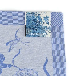Theedoek Bunzlau Castle Rijksmuseum Delfts Blauw Bird Koningsblauw