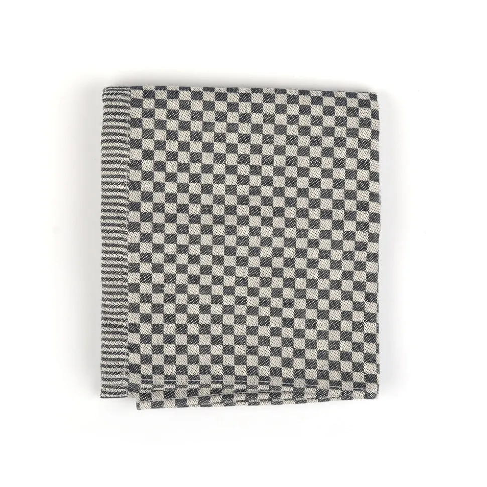 Theedoek Bunzlau Castle Small Check Zwart
