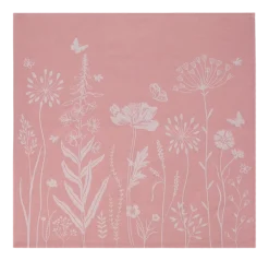Theedoek Bunzlau Castle Wild Flowers Pink TeaTowelWildFlowersPink - 65 x 65 cm
