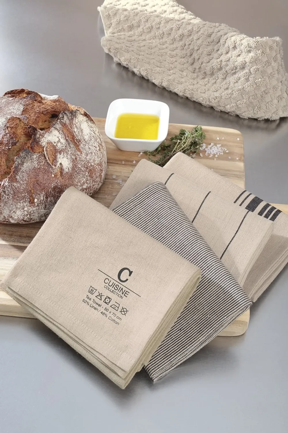 Cawo Theedoek Cawö Nature Allover Linen (Set van 4)