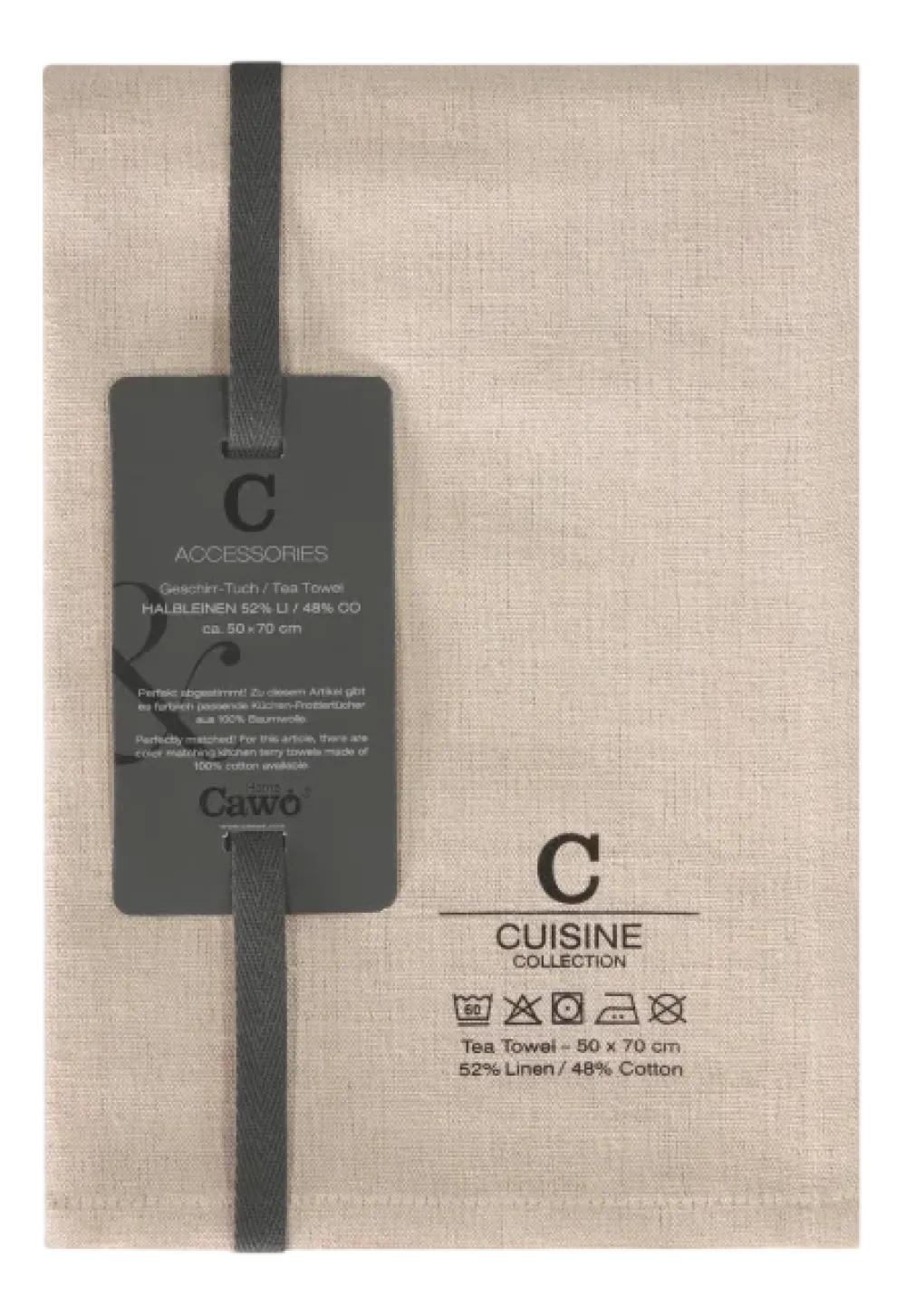 Cawo Theedoek Cawö Nature Uni Linen (Set van 4) Best