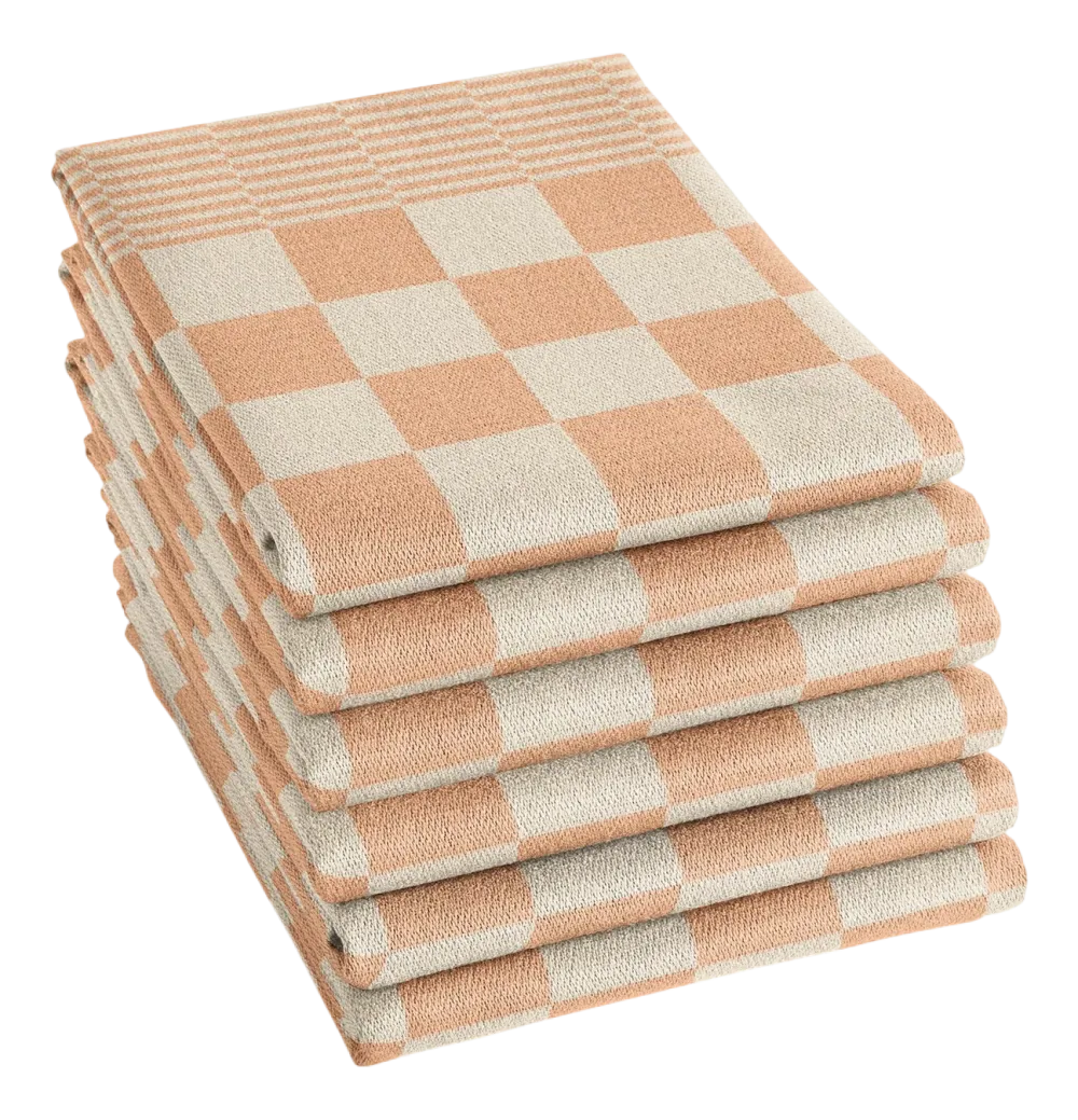 DDDDD Theedoek Barbeque Pastel Peach (Set van 6) Discount