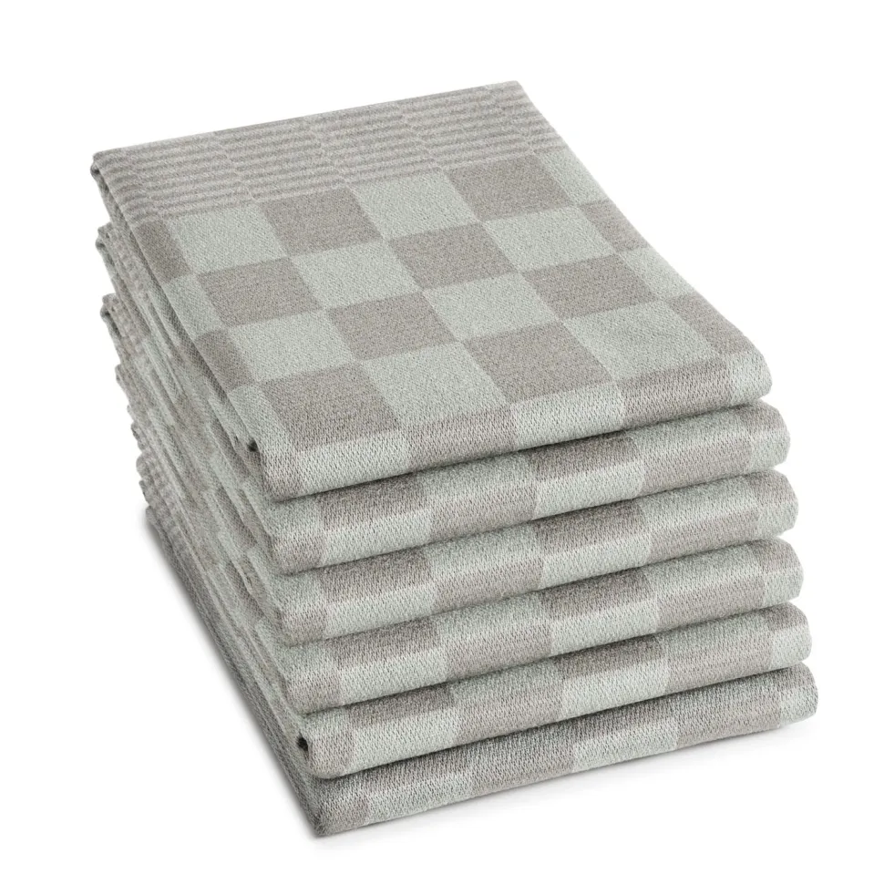 Theedoek DDDDD Barbeque Taupe (set van 6)