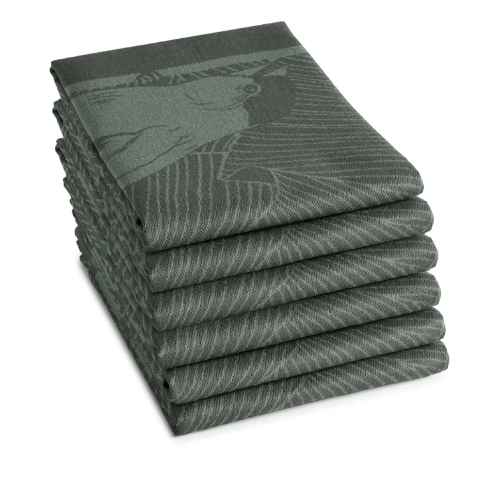 DDDDD Theedoek Birdy Green (set van 6) Outlet