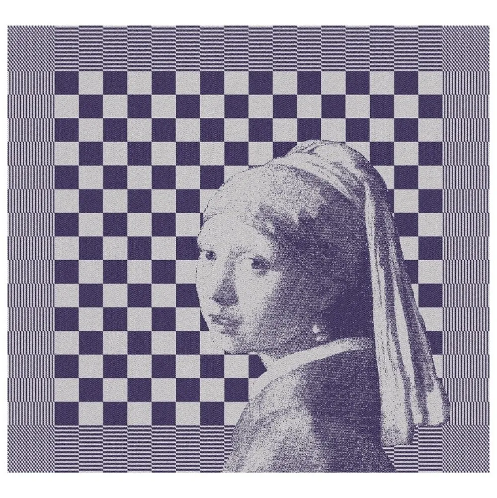 DDDDD Theedoek Girl With a Pearl Blue (6-delig) Sale