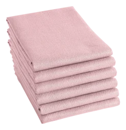DDDDD Theedoek Logo Pastel Pink (Set van 6) Outlet