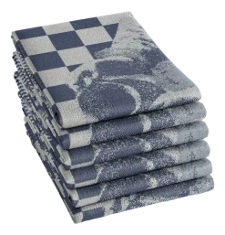 DDDDD Theedoek Milk Maid Blue 60 x 65 cm (Set van 6) Best