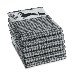 Theedoek DDDDD Saar Black (set van 6)