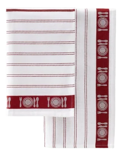 Theedoeken De Witte Lietaer BML White Red (3 stuks)
