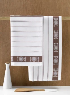 De Witte Lietaer Theedoeken BML White Champignon (3 stuks) Outlet