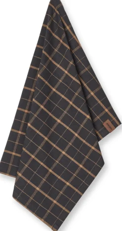 Theedoek Humdakin Recycled Cotton Brown Plaid (Set van 2)