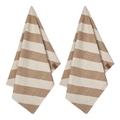 Humdakin Theedoek Recycled Cotton Beige Candy (Set van 2) Outlet