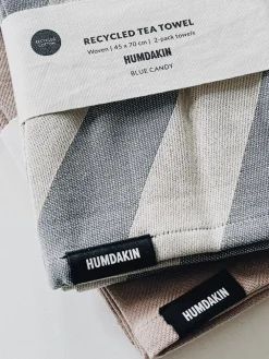 Humdakin Theedoek Recycled Cotton Blue Candy (Set van 2)