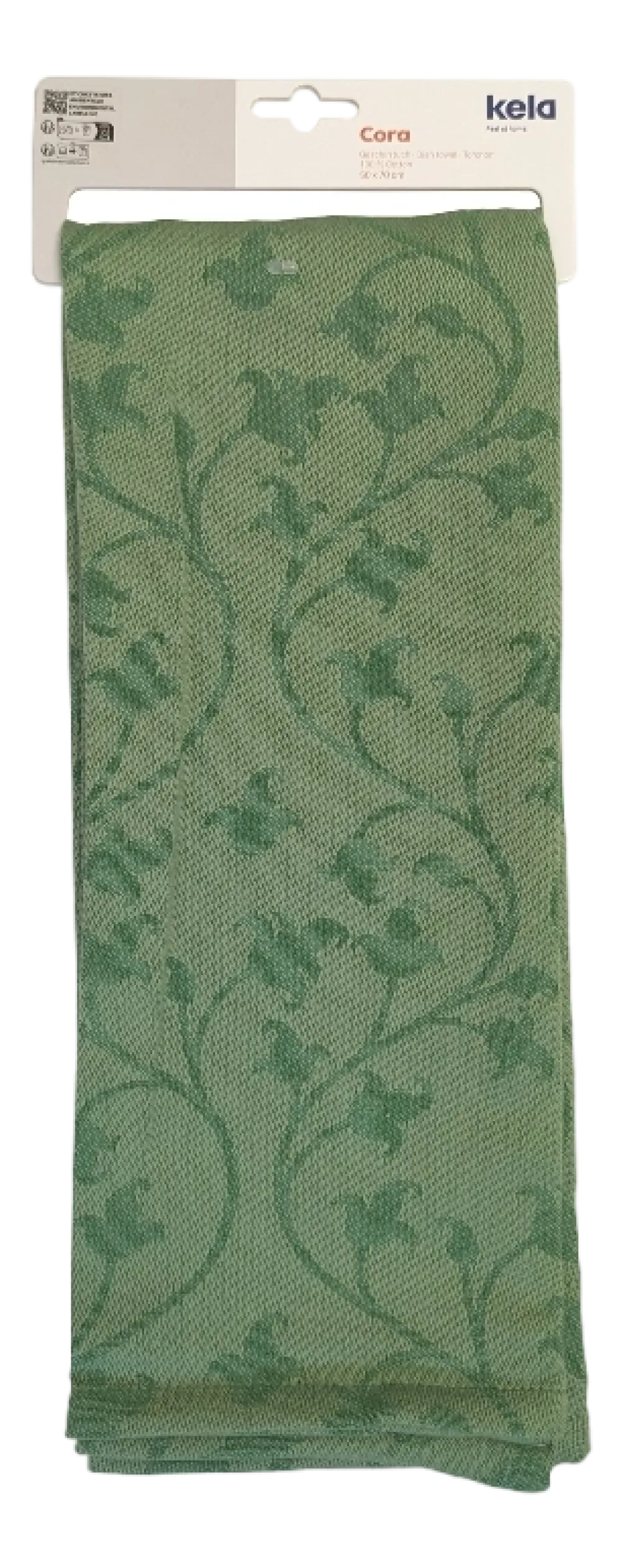 Kela Theedoek Cora Patroon Groen - 50 x 70 cm Discount