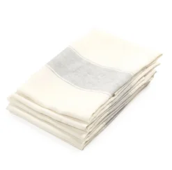 Libeco Theedoek Ajaccio Grey Linnen (Set van 6) Outlet