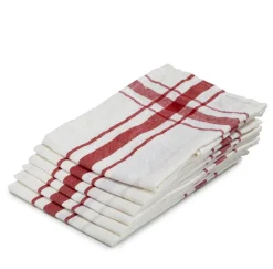 Theedoek Libeco Camaret Red Linnen (Set van 6)