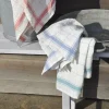 Libeco Theedoek Parma Turquoise Linnen (Set van 6)