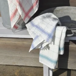Libeco Theedoek Parma Turquoise Linnen (Set van 6)