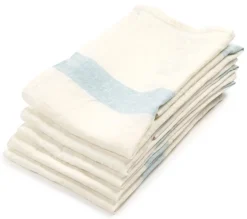 Theedoek Libeco Porticcio Turquoise Linnen (Set van 6)