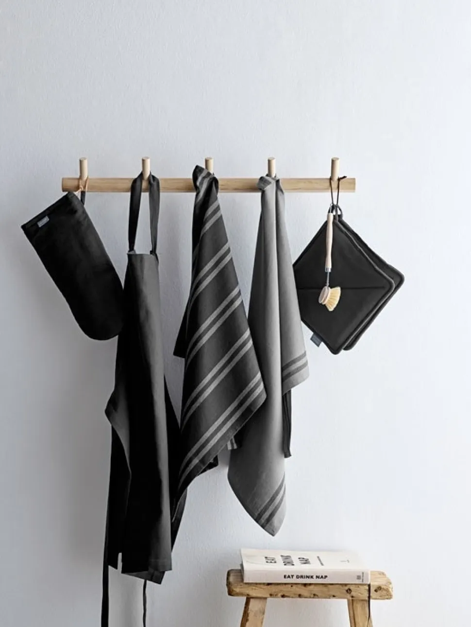 Theedoek Södahl Soft Black (set van 2)