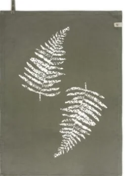 Walra Theedoek Dry with Leaves Legergroen (50 x 70 cm) Outlet