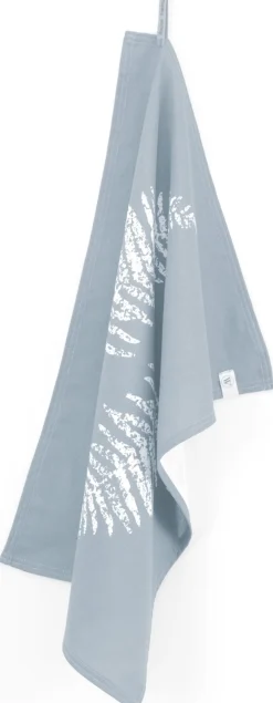 Walra Theedoek Dry with Leaves Jeans Blauw (50 x 70 cm) New