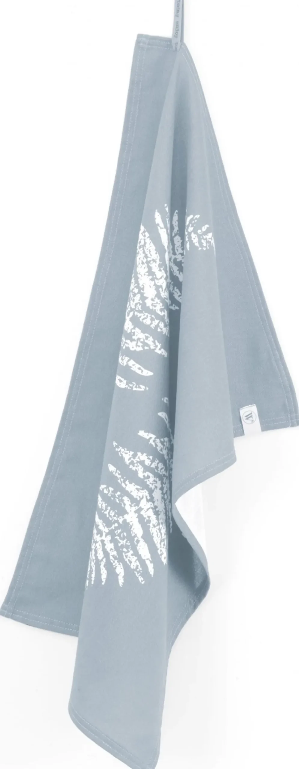 Walra Theedoek Dry with Leaves Jeans Blauw (50 x 70 cm) New