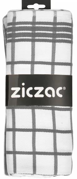 ZicZac Theedoek Katoen Grijs (set van 3) Best