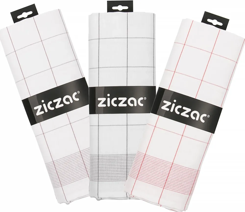 ZicZac Theedoek Linnen Taupe (set van 2)