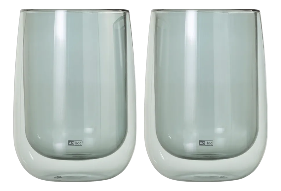 Theeglas AdHoc Duo Glass Grijs 400 ml (2-delig)