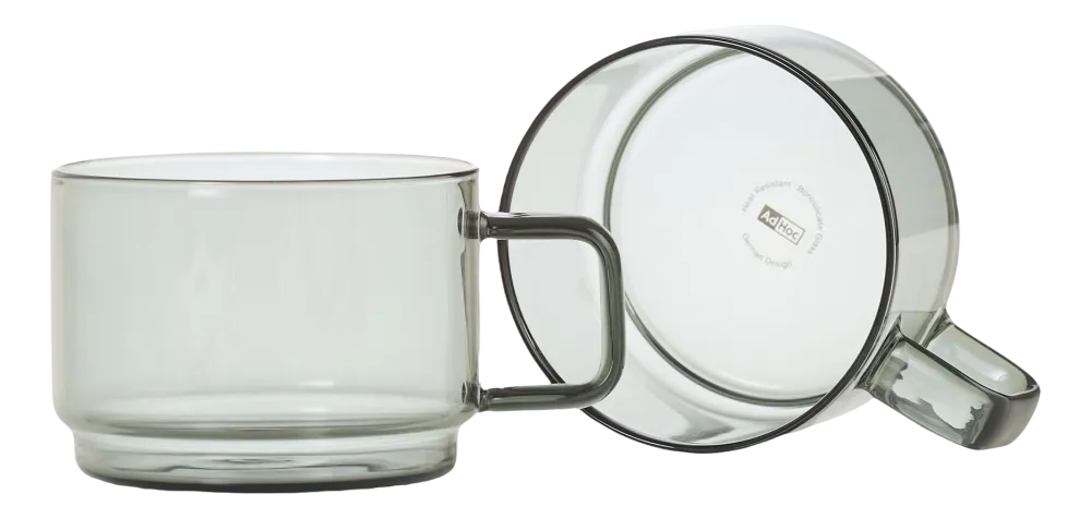 AdHoc Theeglas Impact Grey 300 ml (Set van 2)