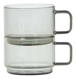 AdHoc Theeglas Impact Grey 300 ml (Set van 2)