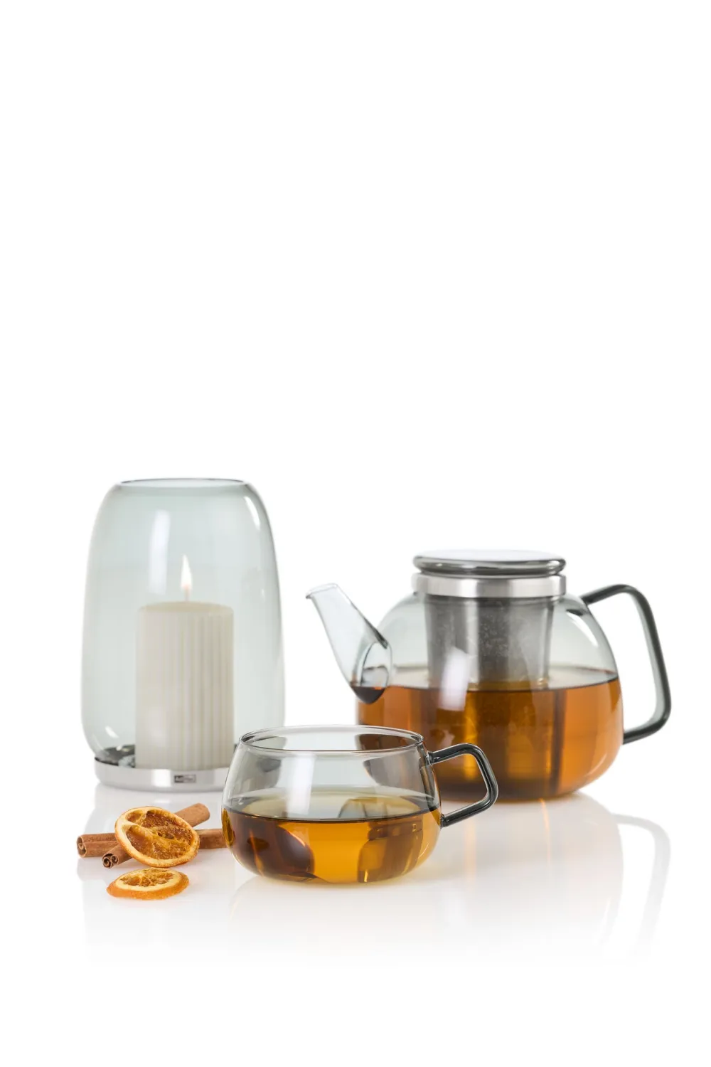 AdHoc Theeglas Yuna Grey 400 ml (Set van 2)