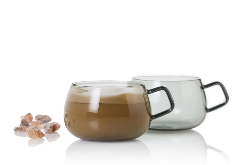 AdHoc Theeglas Yuna Grey 400 ml (Set van 2)