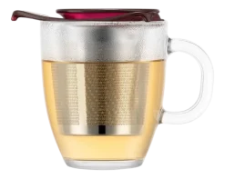 Theeglas Bodum Yoyo Met Filter Aubergine 350 ml